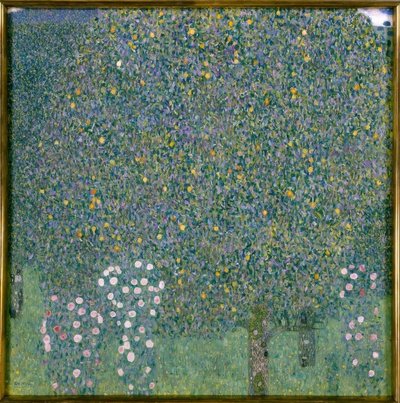 Rose Bushes Under Trees by Gustav Klimt